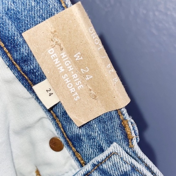 Madewell High-Rise Denim Long Shorts Size 24 - Picture 6 of 6
